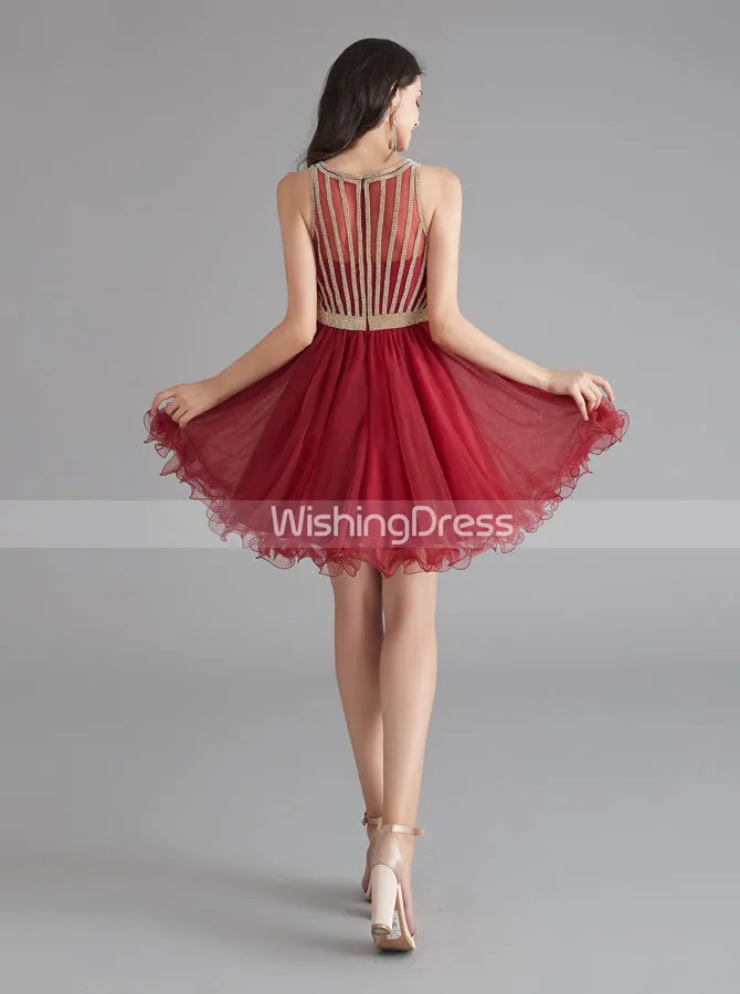 A-line Tulle Homecoming Dresses for Teens,Graduation Dress Short,HC00198