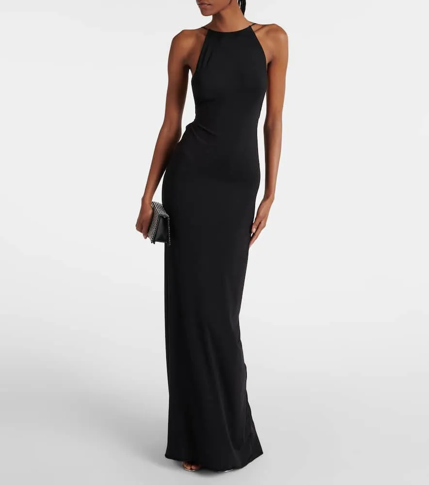 Coperni Suspended Triangle open-back maxi dress