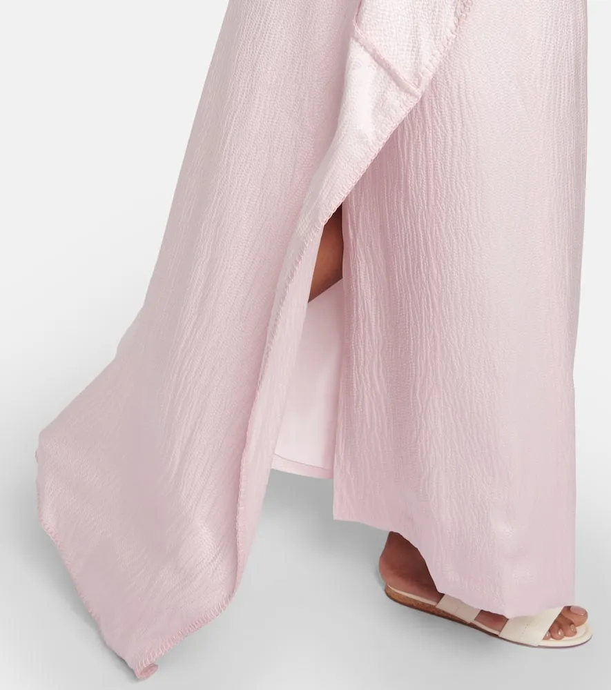 Gabriela Hearst Caped silk satin gown