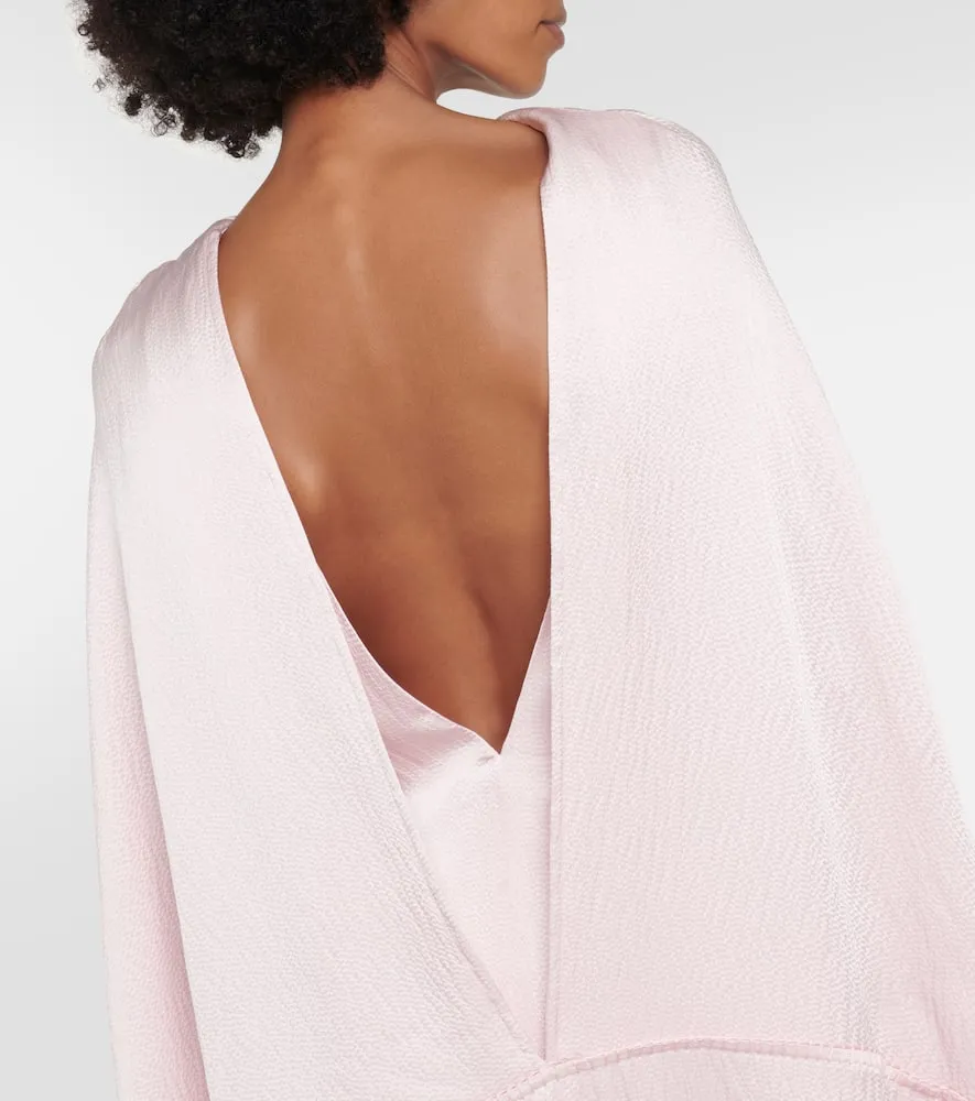 Gabriela Hearst Caped silk satin gown
