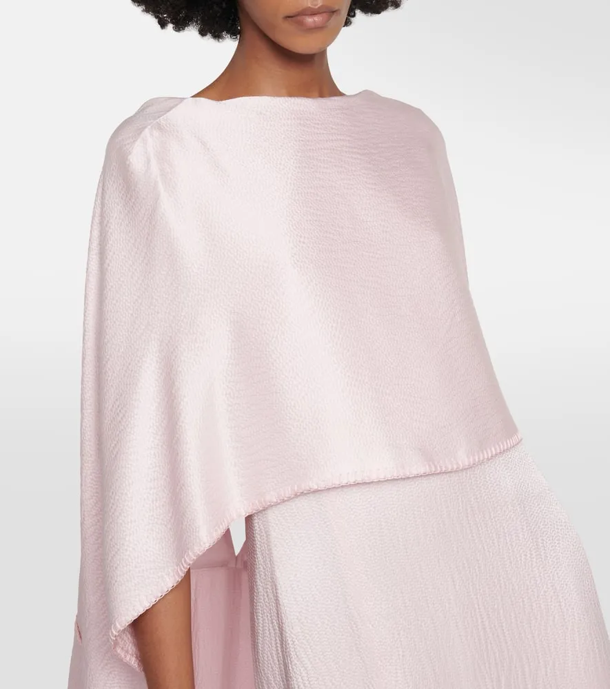 Gabriela Hearst Caped silk satin gown