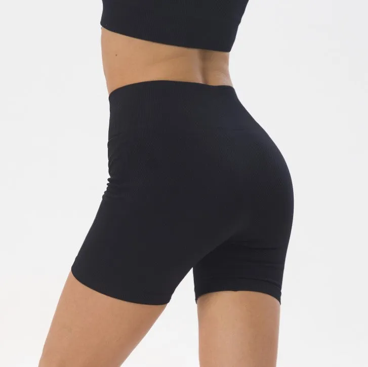 Kitson Ribbed Sports Shorts - Black