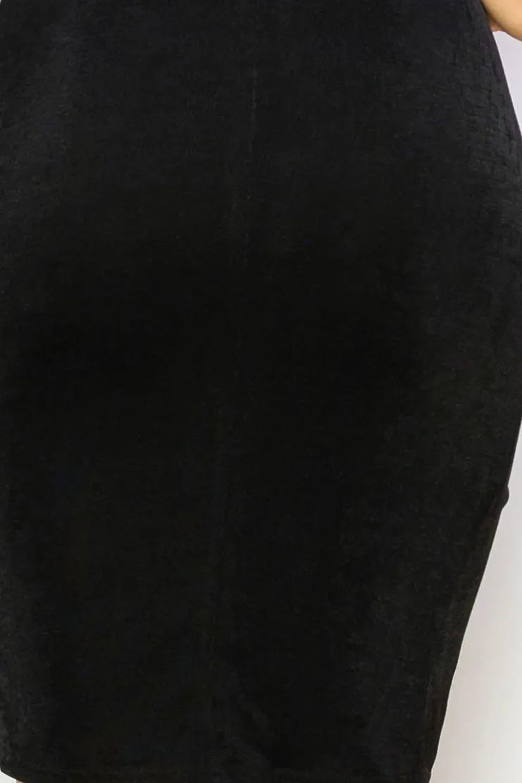 LUX WAIST TIE V-NECK ASYMMETRICAL HEM DRESS