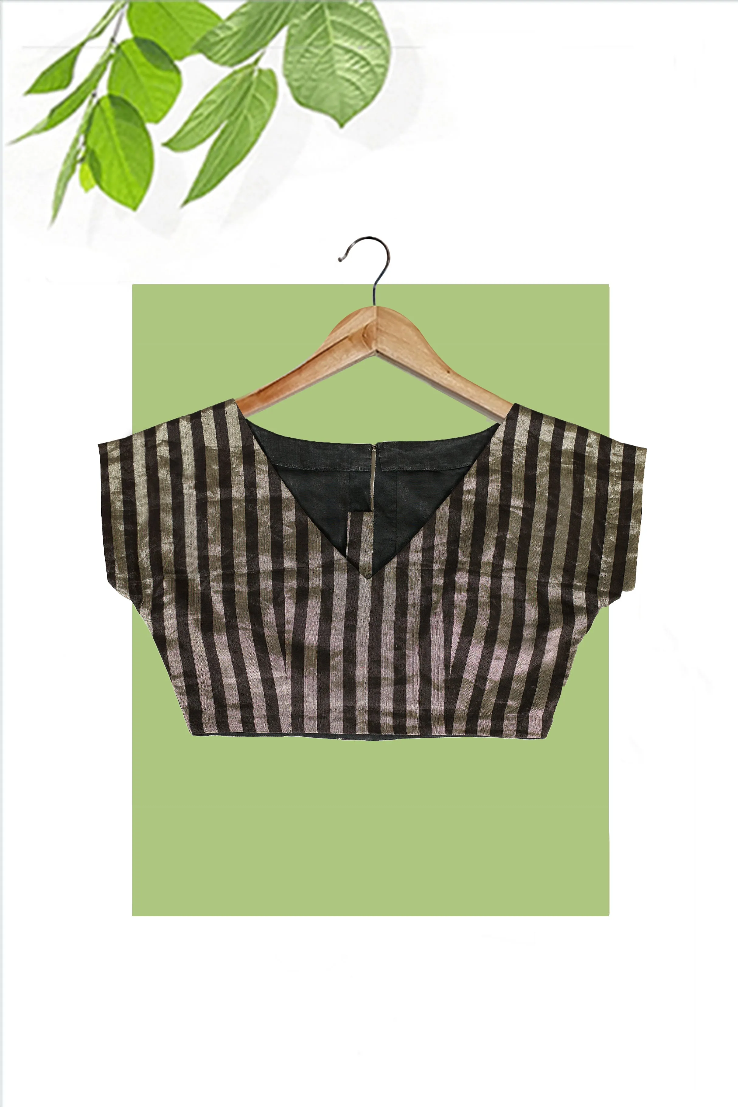 Magyar Black Stripe Tissue Blouse chest 34