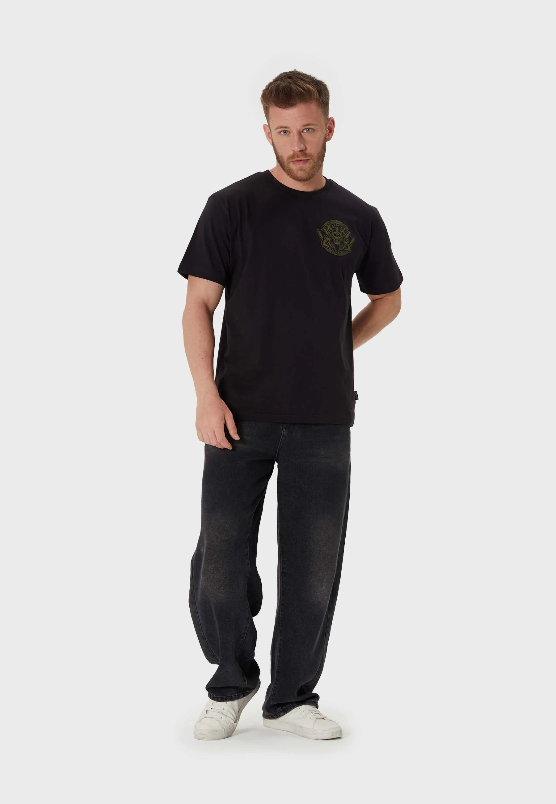 Norse Face Backprint T-Shirt Black