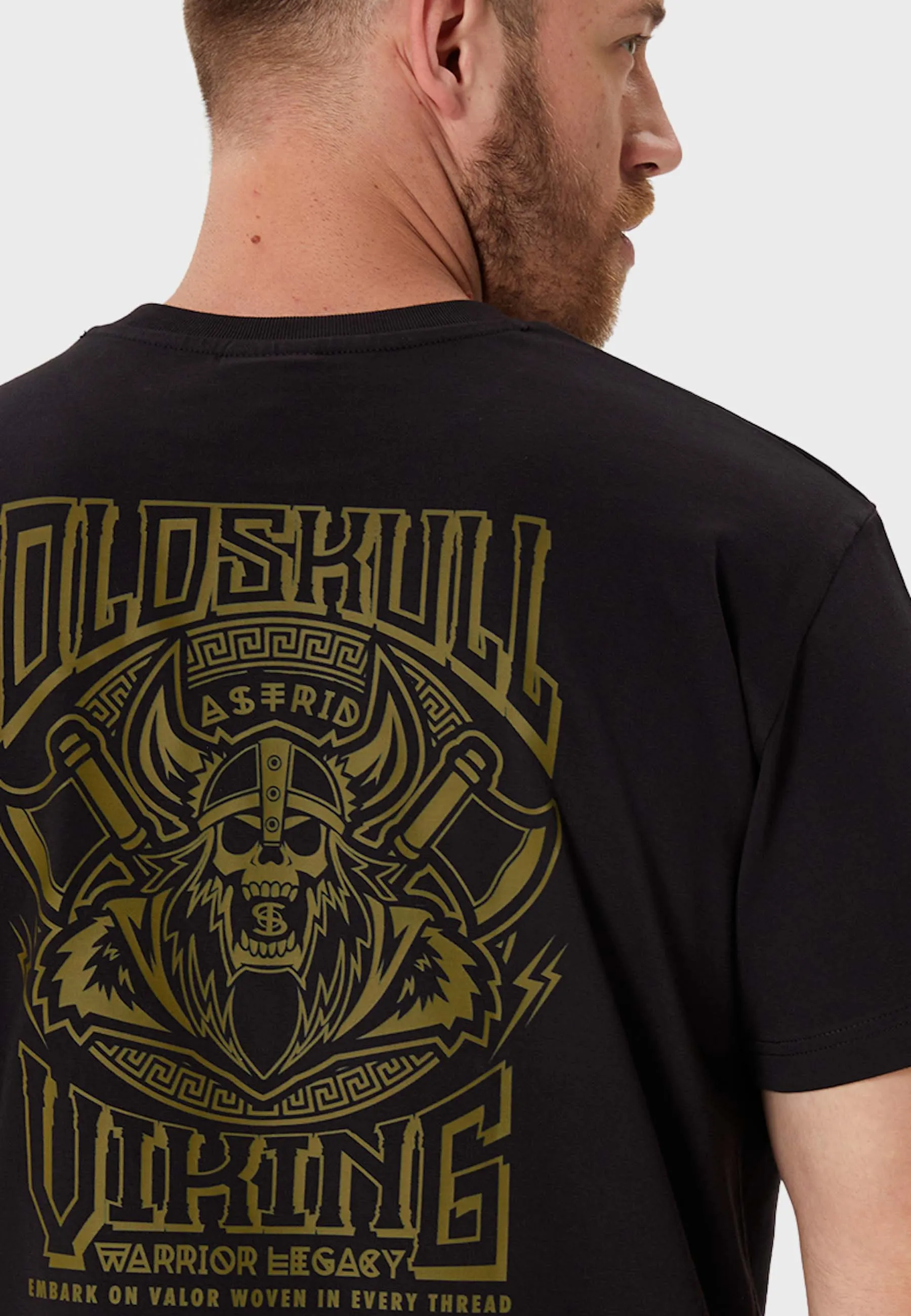 Norse Face Backprint T-Shirt Black