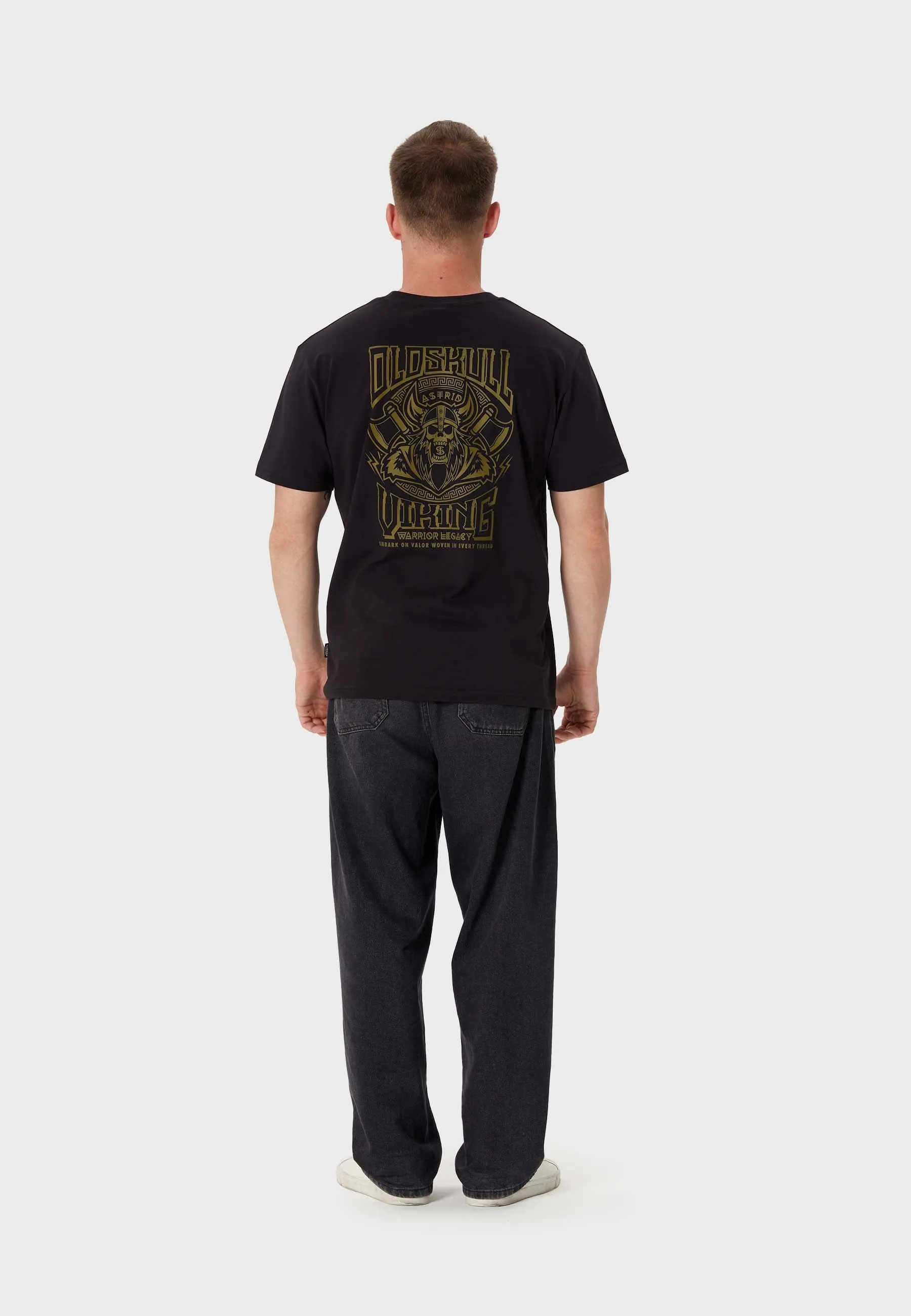 Norse Face Backprint T-Shirt Black