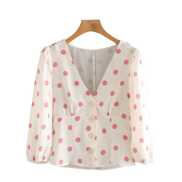 POLKA DOT BLOUSE