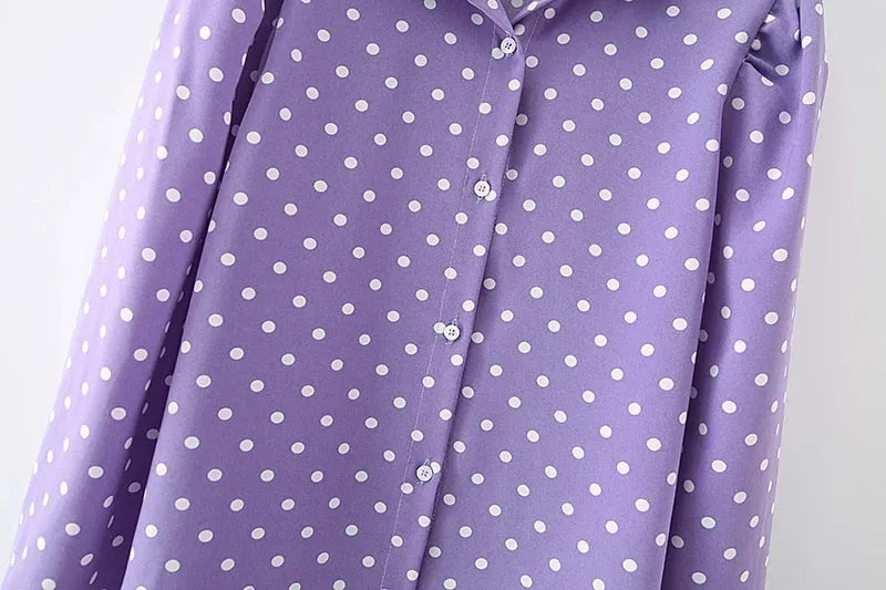 POLKA DOT PRINT SHIRT