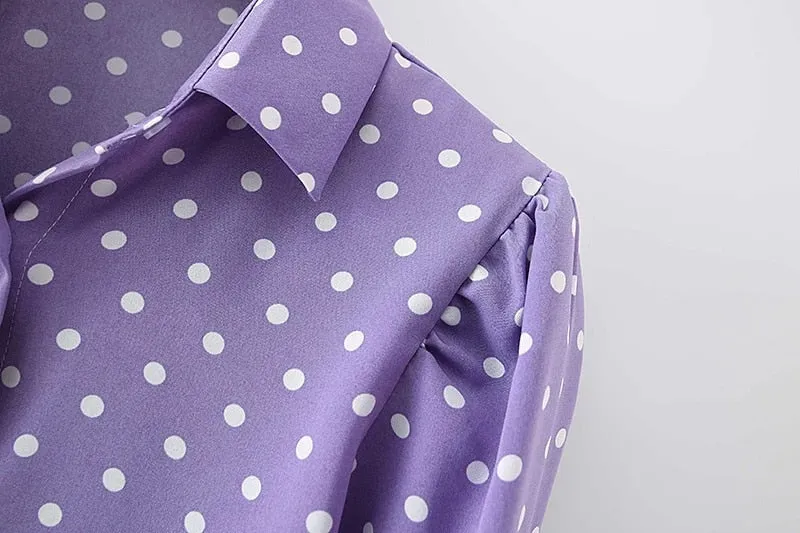 POLKA DOT PRINT SHIRT