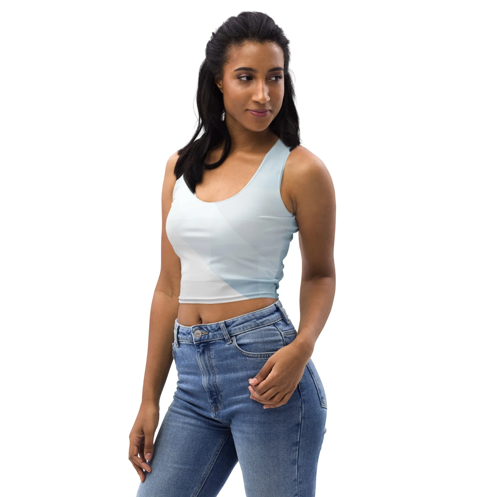 Sky-Blue Summer Crop Top