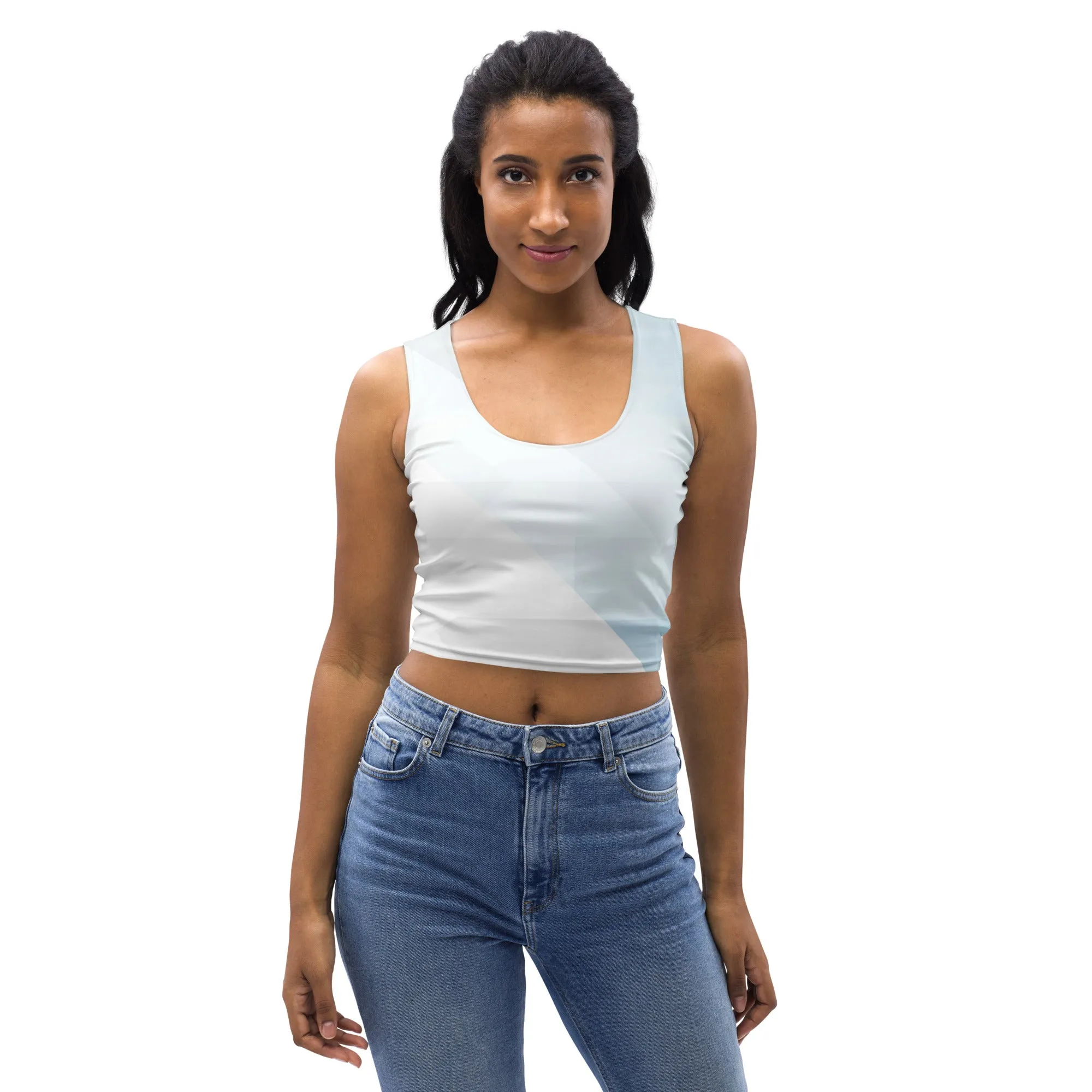 Sky-Blue Summer Crop Top